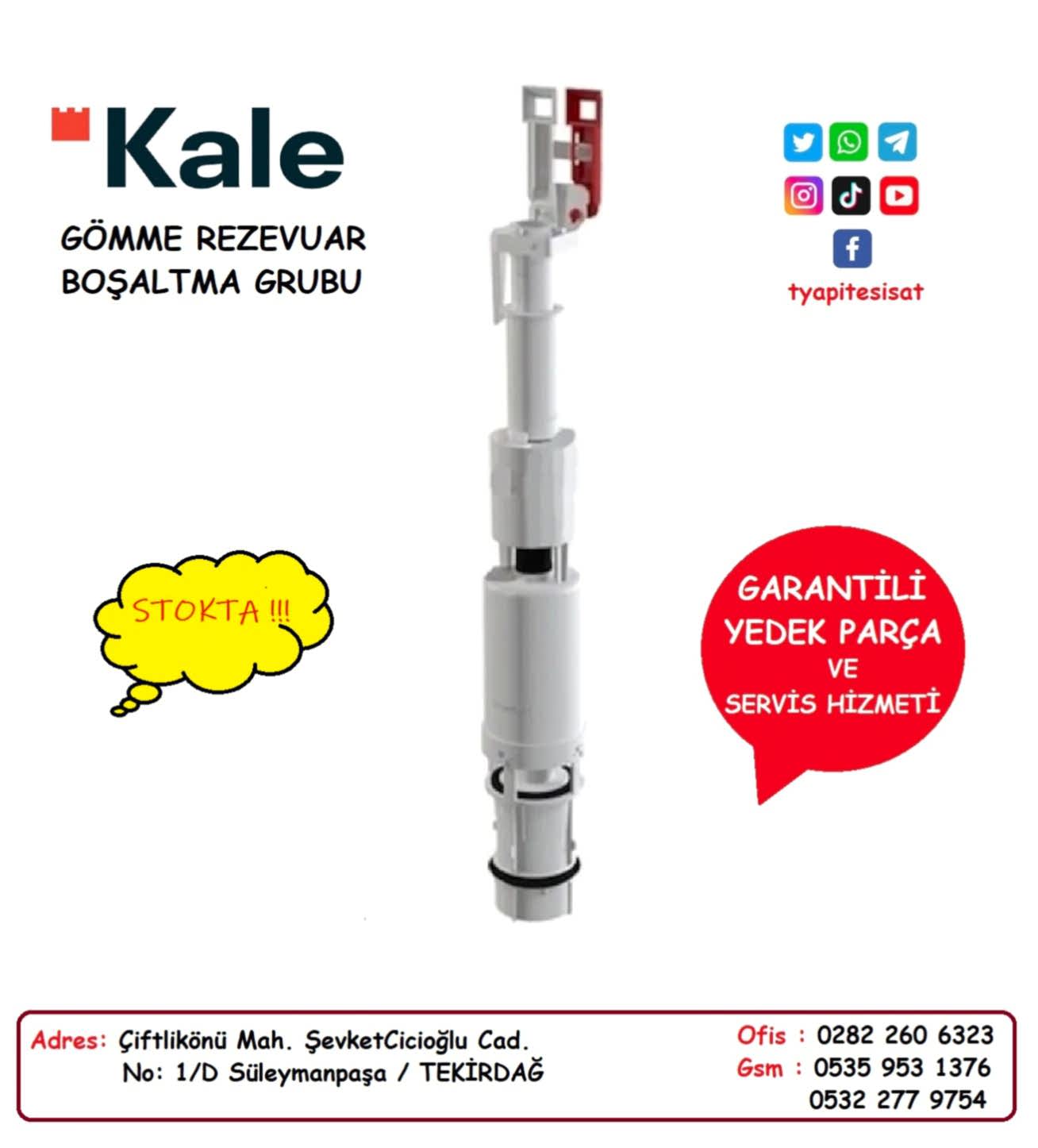 KALE GÖMME REZERVUAR&nbsp;  KALE VERSUS BOŞALTMA GRUBU (Versus Model)