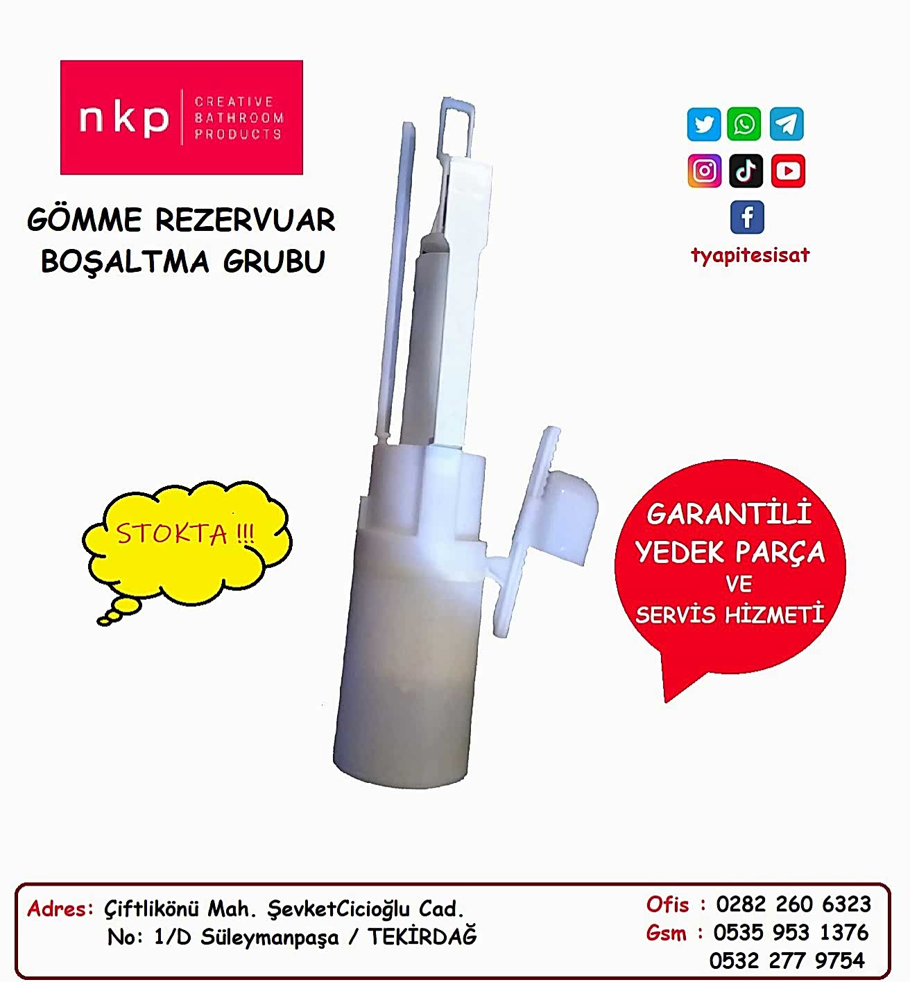 NKP Gömme Rezervuar , Boşalma Grubu (kalın)